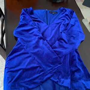 Eloquii royal blue velvet dress blouse
